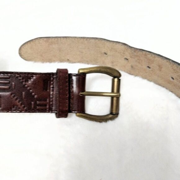 RITZ COLLECTION Aztec Stamped Leather Belt - Picture 5 of 7